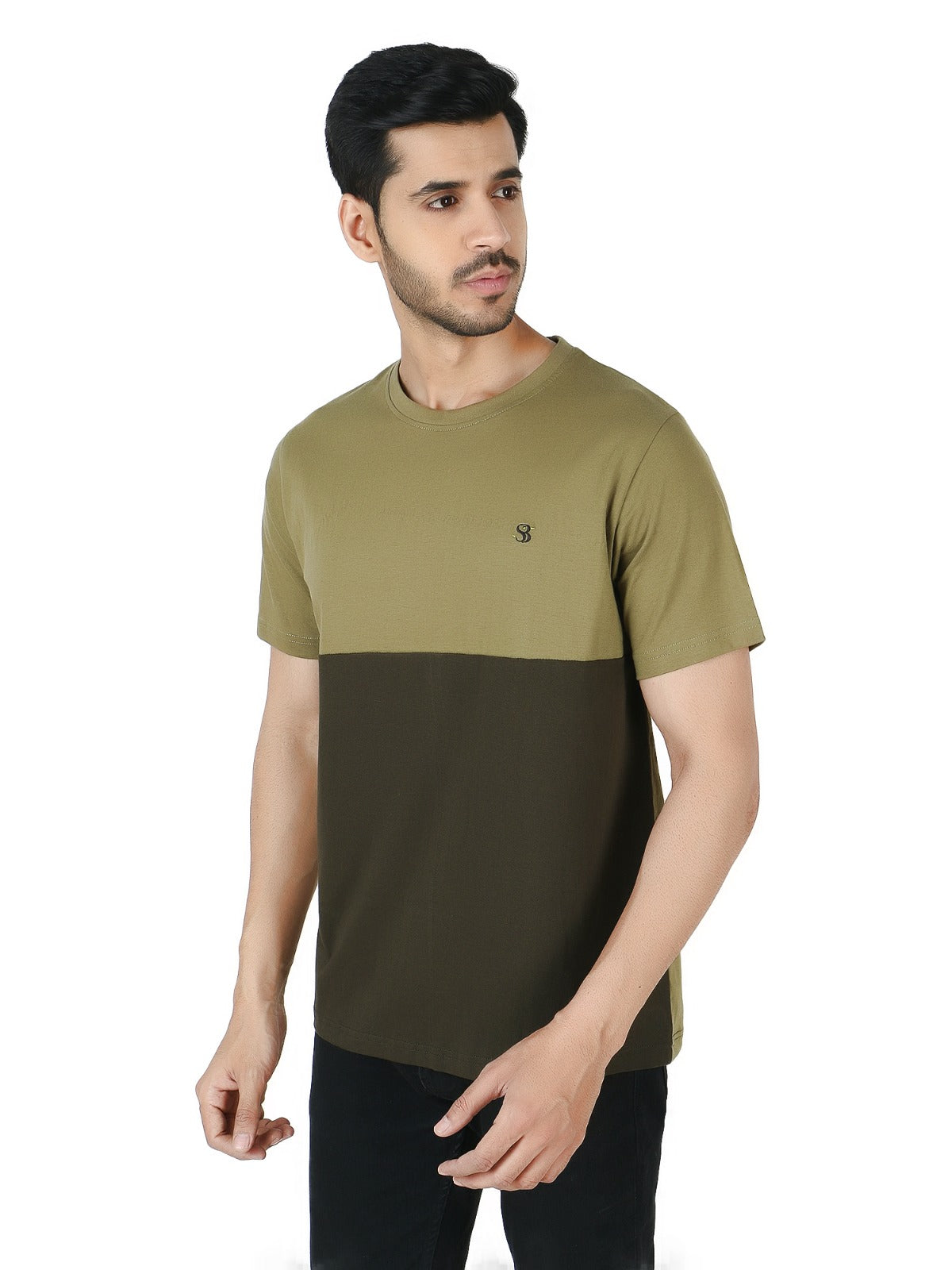 Men's cotton half hands T-shirt