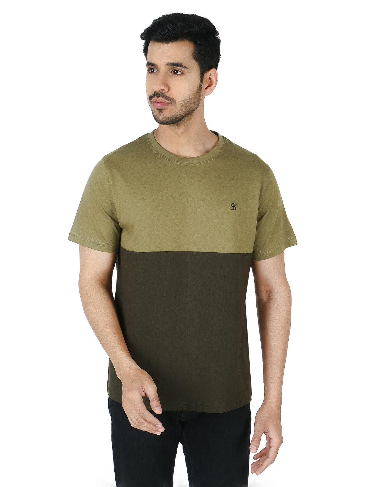 Men's cotton half hands T-shirt